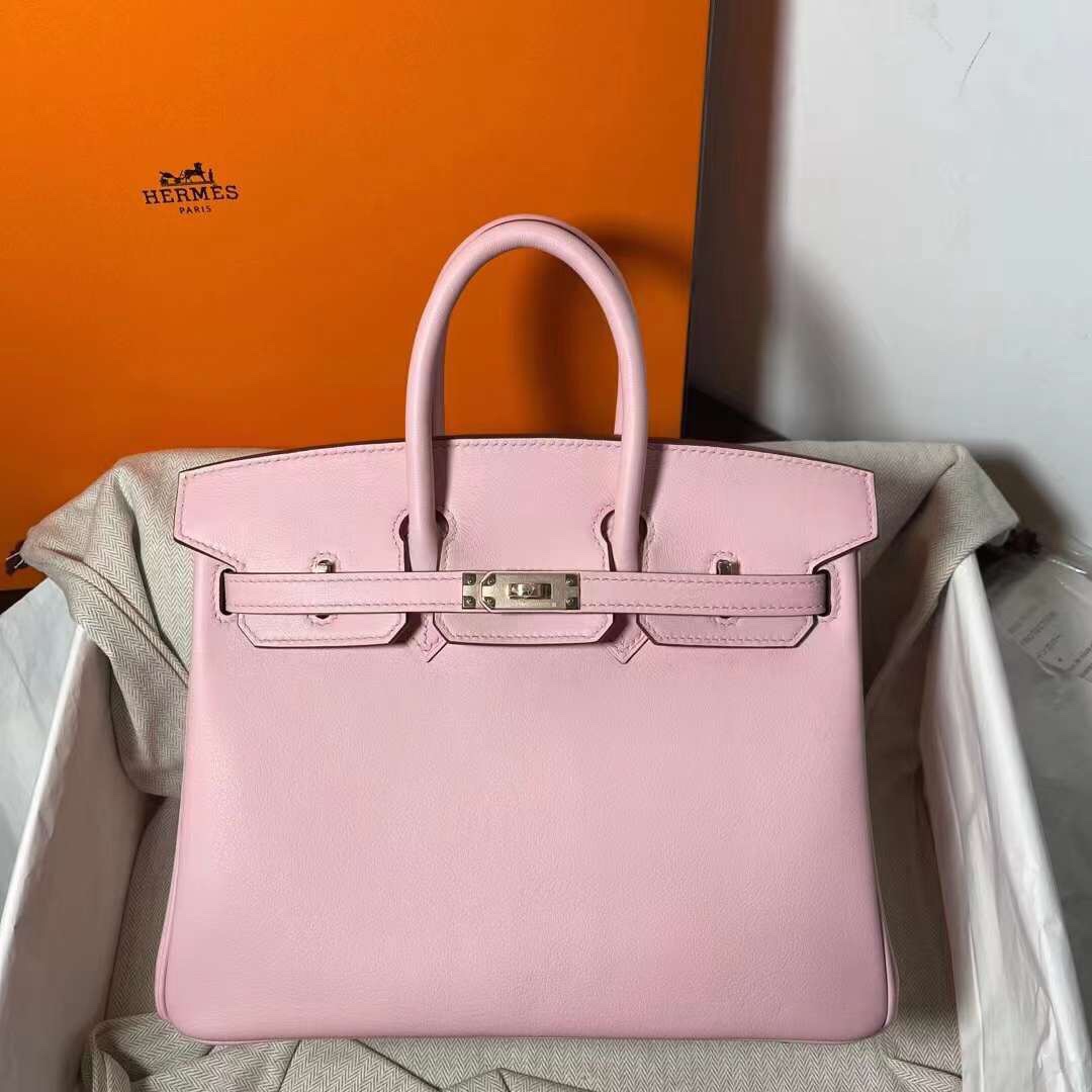 Hermes Birkin 25CM Swift Leather Handbag Pink